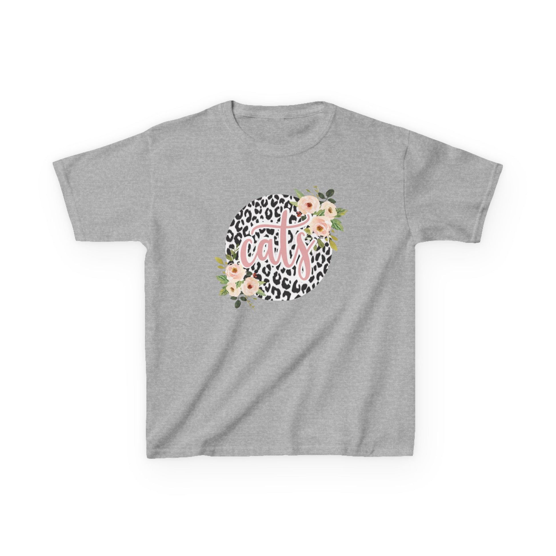 Girls Cotton Calallen Floral Leopard Tee