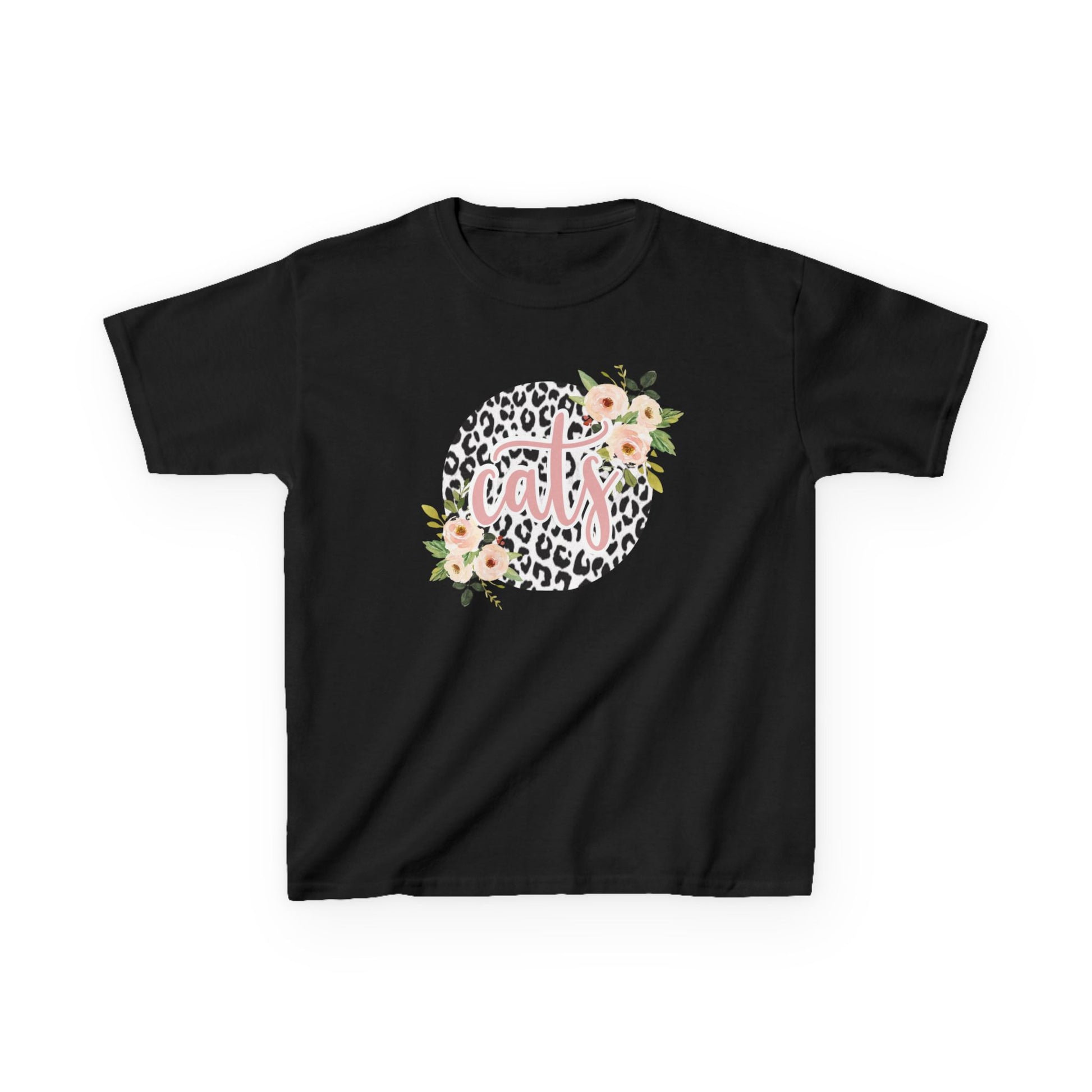 Girls Cotton Calallen Floral Leopard Tee