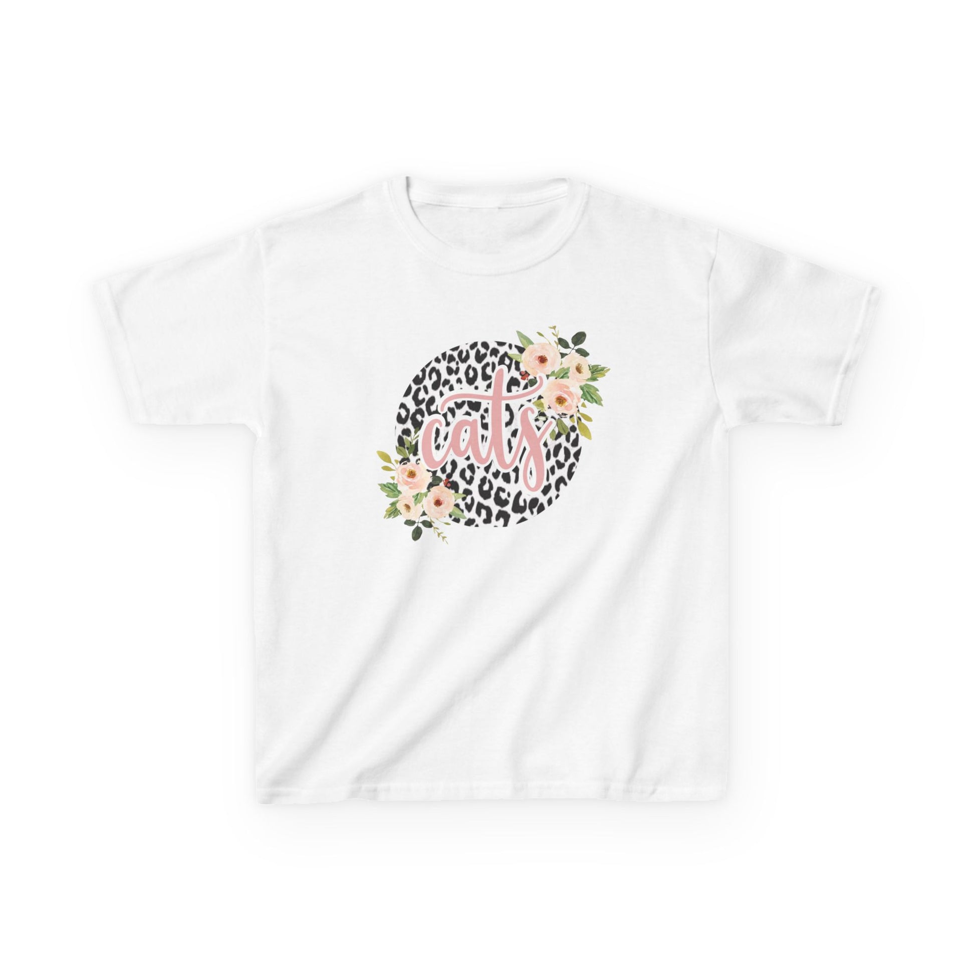 Girls Cotton Calallen Floral Leopard Tee
